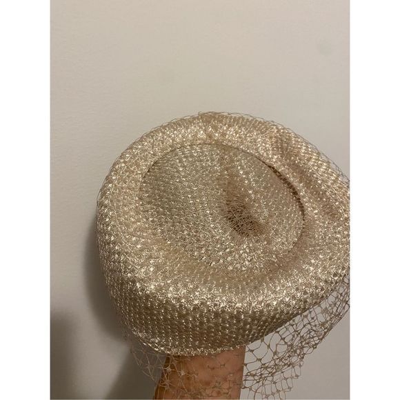 Vintage Light Beige Pill Box Hat. By Brijette - Picture 2 of 5